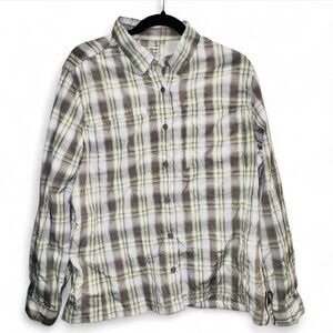 L.L.Bean Plaid Vented Fishing Shirt XL Regular Mesh Back Outdoor Button Up